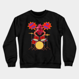 Heart Disease Awareness Day Don't Stop the Beat Comic -Themed Design Crewneck Sweatshirt